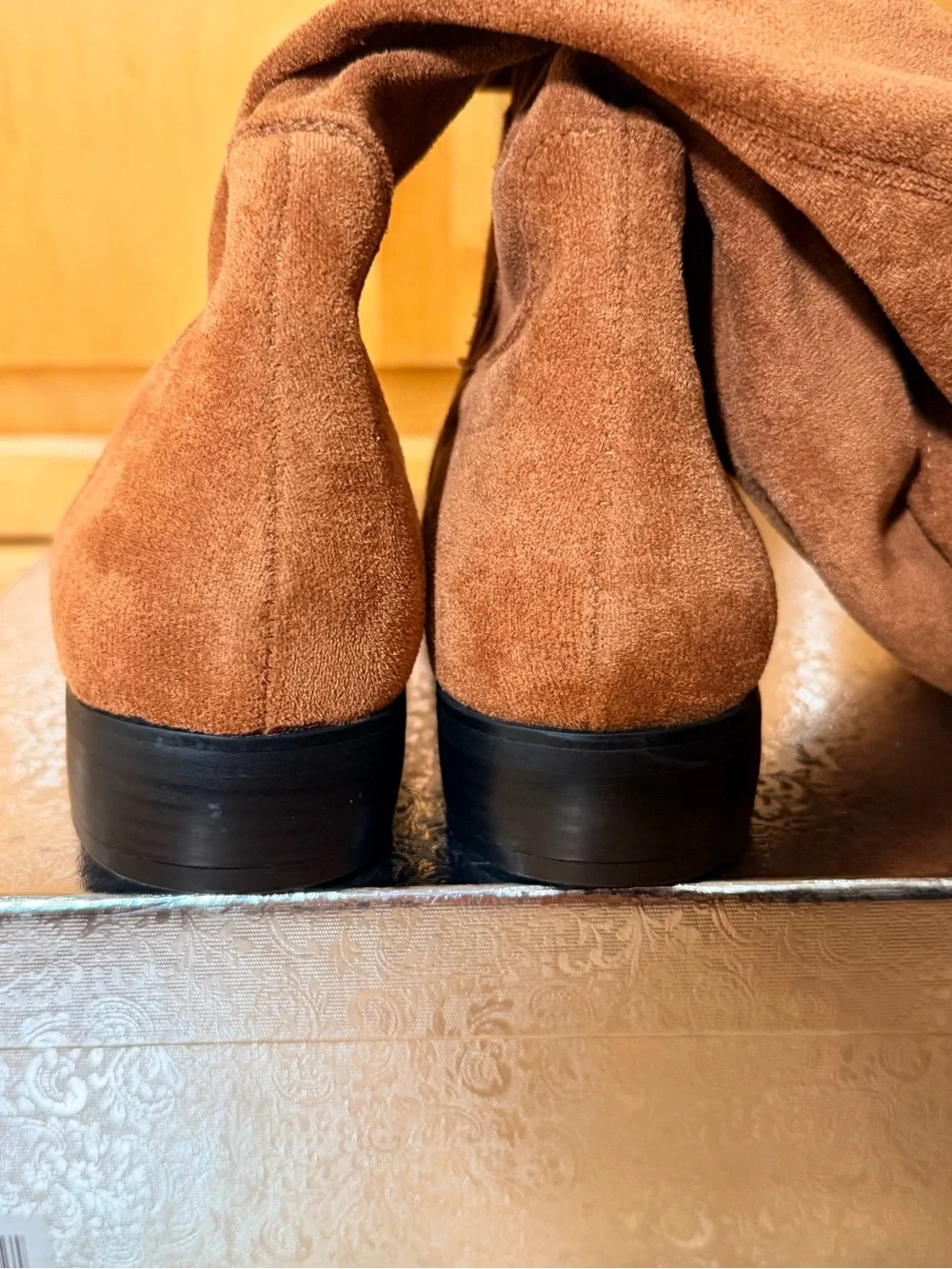 Shoe'N Tale Women Faux Suede Stretch Over The Knee‎ Thigh High Boots 6.5
